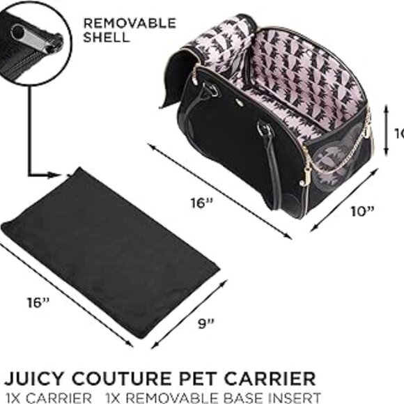 Juicy Couture Give Me Treats Pet Carrier - Picture 2 of 6